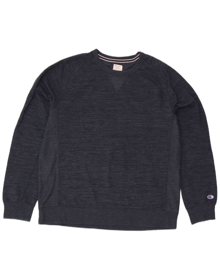Felpa da uomo Champion Jumper 2XL Cotone screziato blu navy