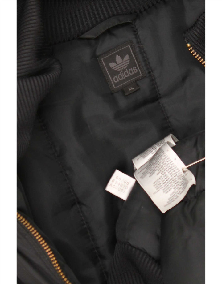 Giacca imbottita con cappuccio da uomo Adidas UK 42 XL poliestere nero