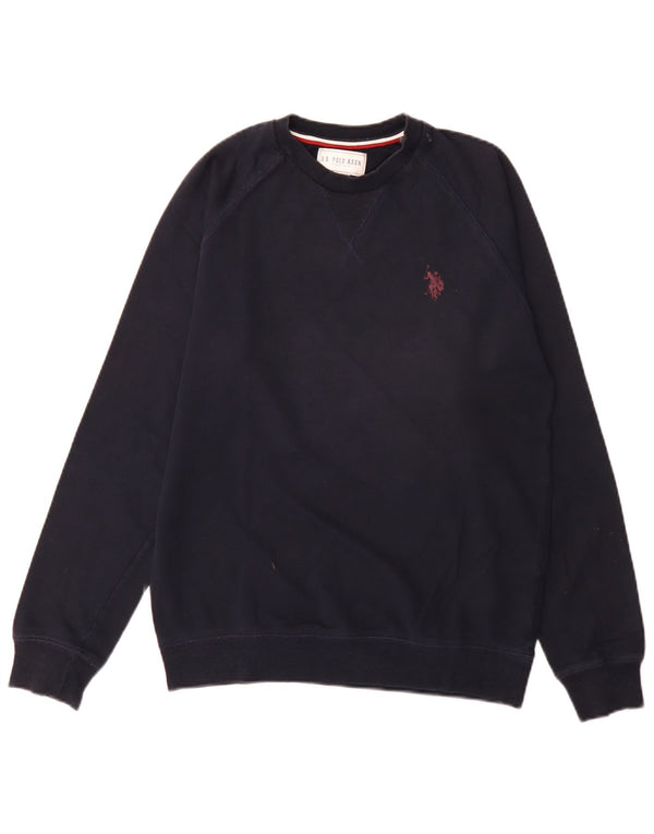 Polo Assn. Felpa da uomo dalla vestibilità regolare, in cotone blu navy medio