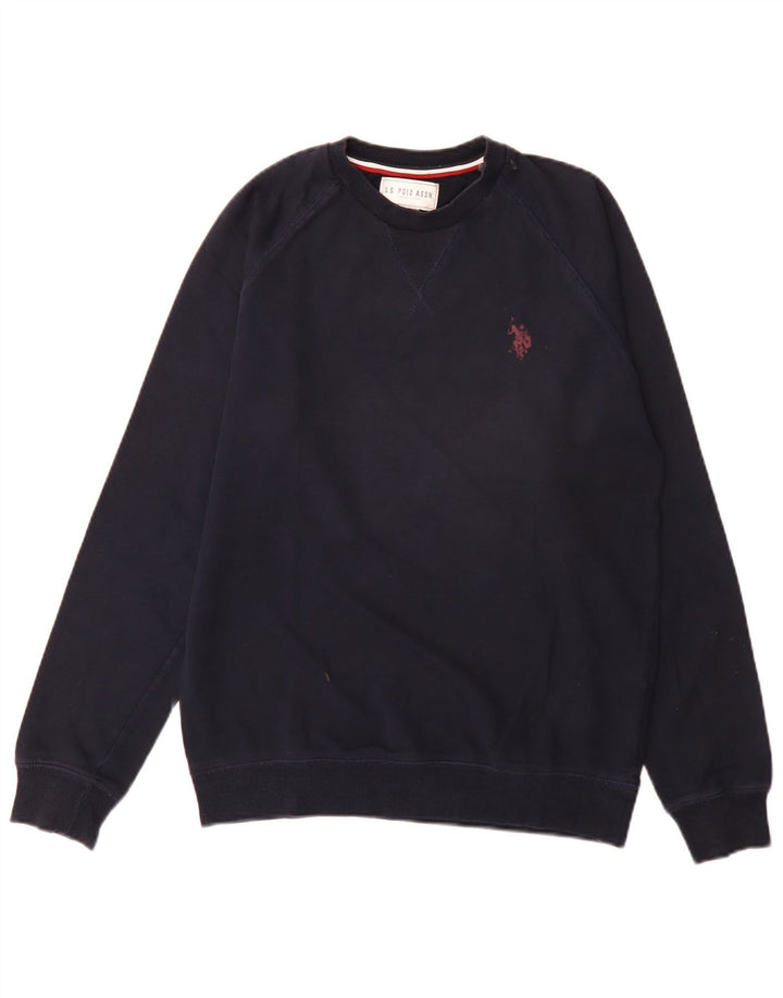 Polo Assn. Felpa da uomo dalla vestibilità regolare, in cotone blu navy medio