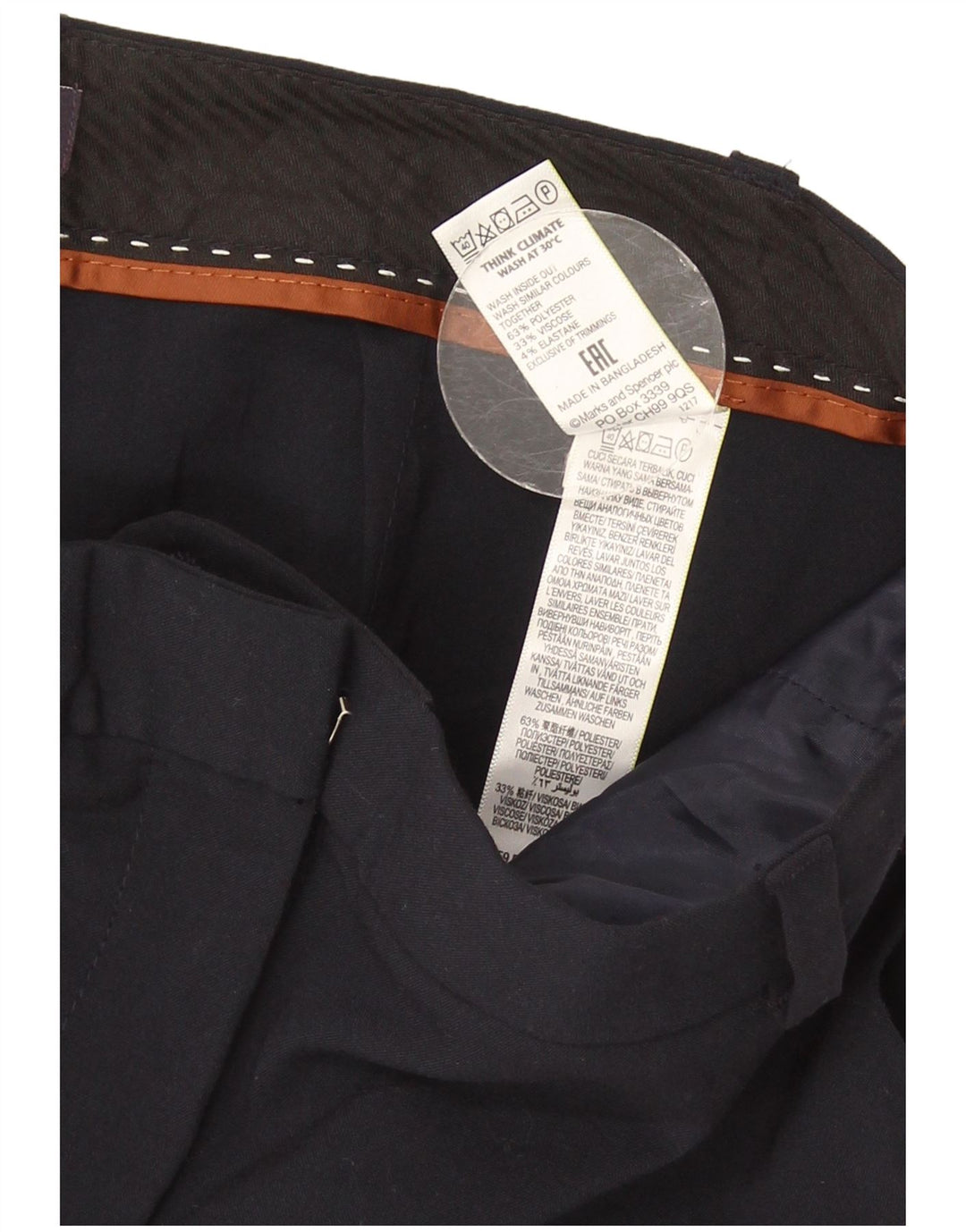 Pantaloni chino da donna Marks & Spencer UK 12 medi W32 L29 Blu navy