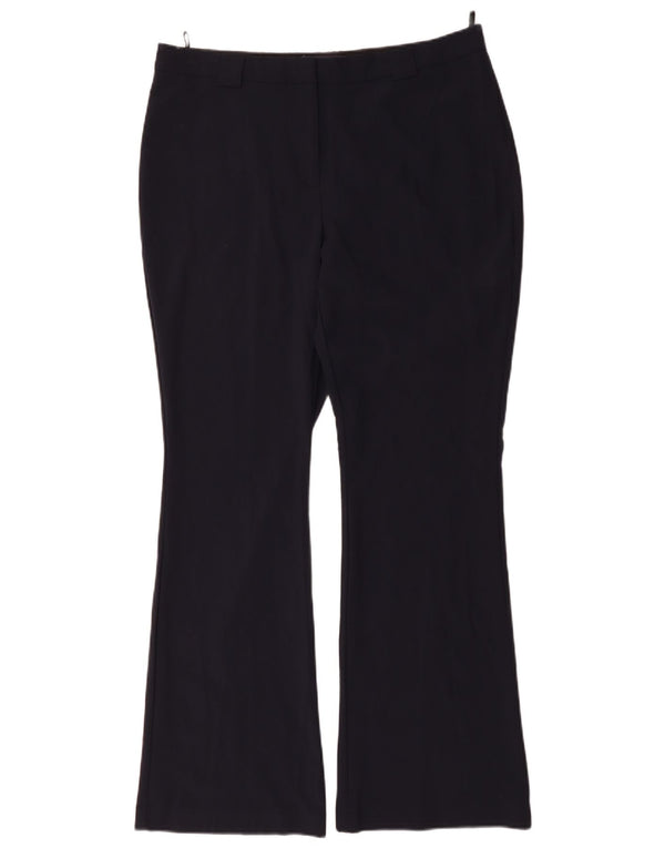 Pantaloni casual a vita alta da donna Marks & Spencer UK 16 Large W36 L32 Navy