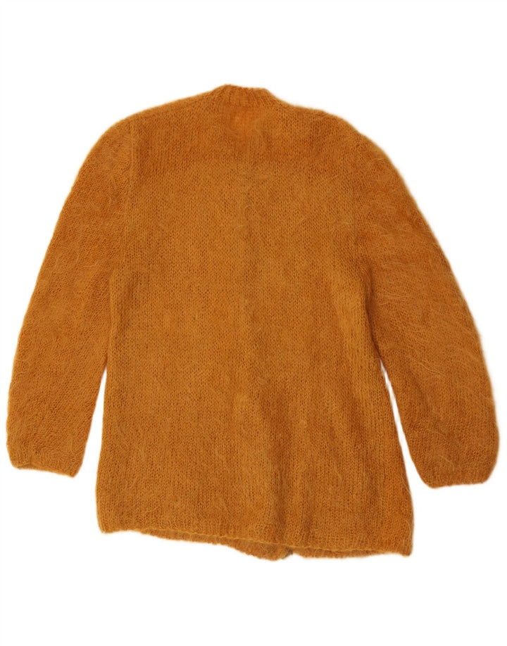 Maglione cardigan da donna vintage UK 16 grande marrone