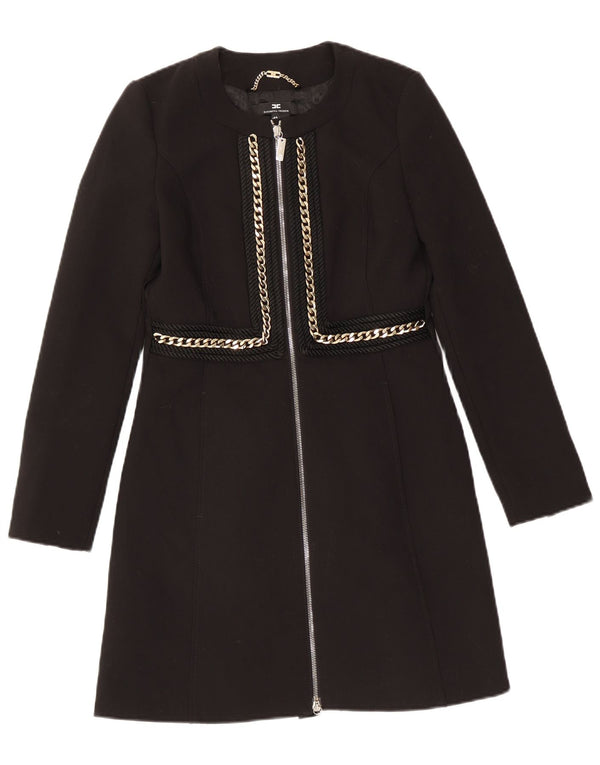 Cappotto Donna Elisabetta Franchi IT 40 Small Nero Poliestere