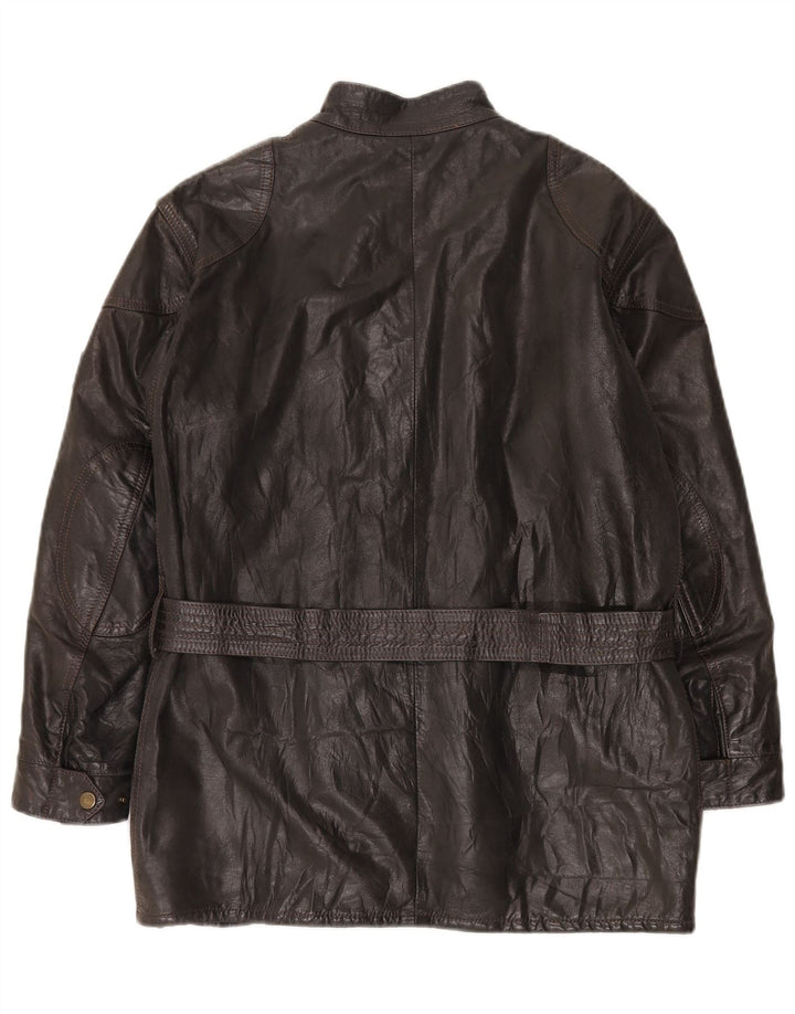 Cappotto in pelle da ragazzo Belstaff 11-12 anni in pelle nera