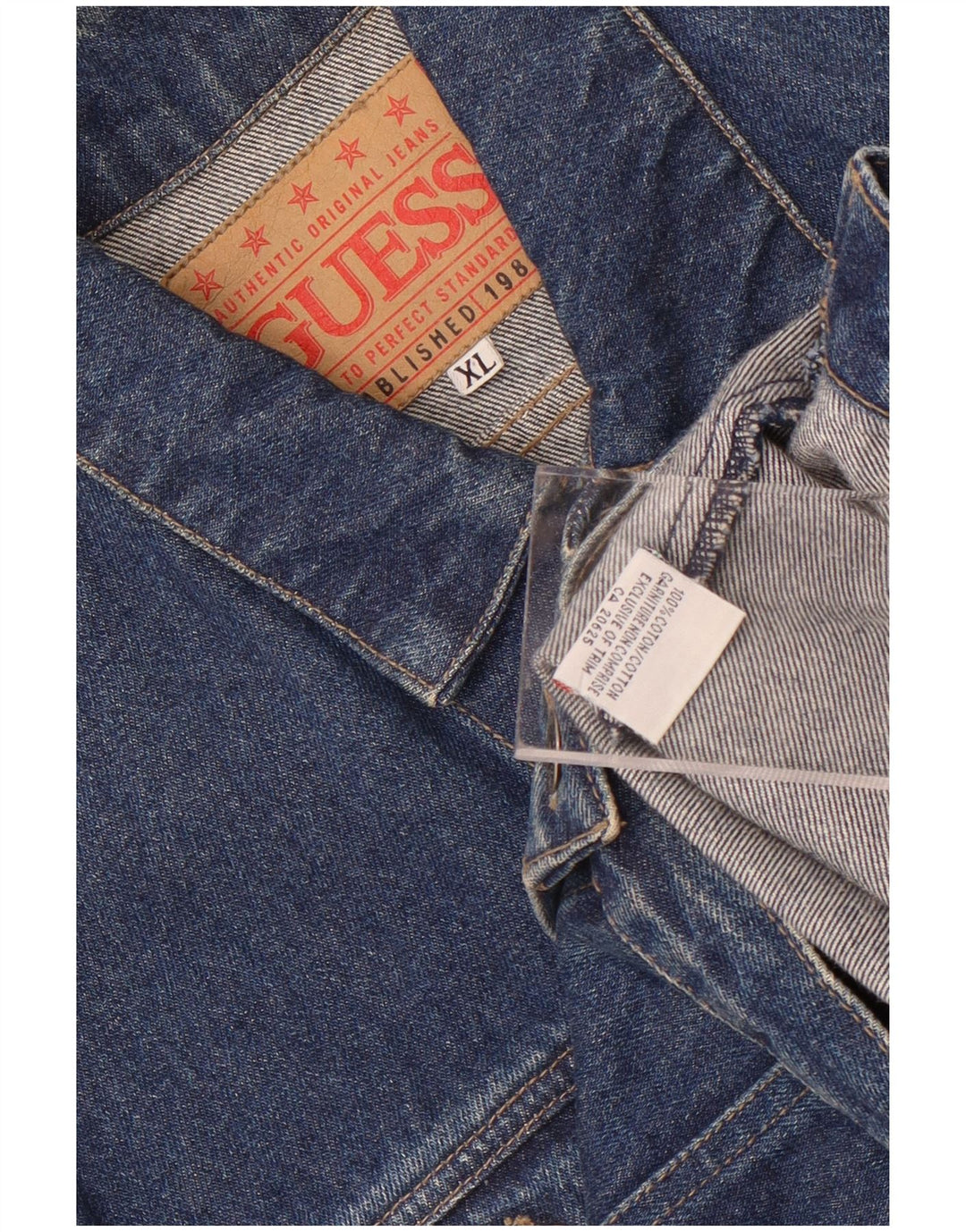 Giacca in denim da donna Guess UK 18 XL cotone blu