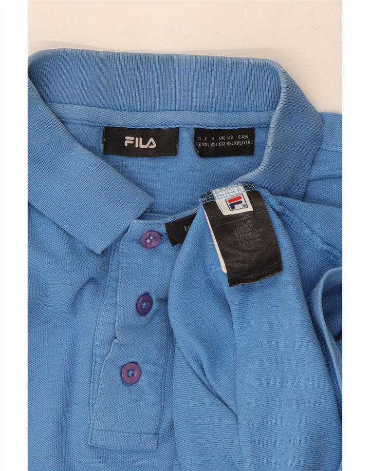 Polo da uomo FILA 2XL in cotone blu