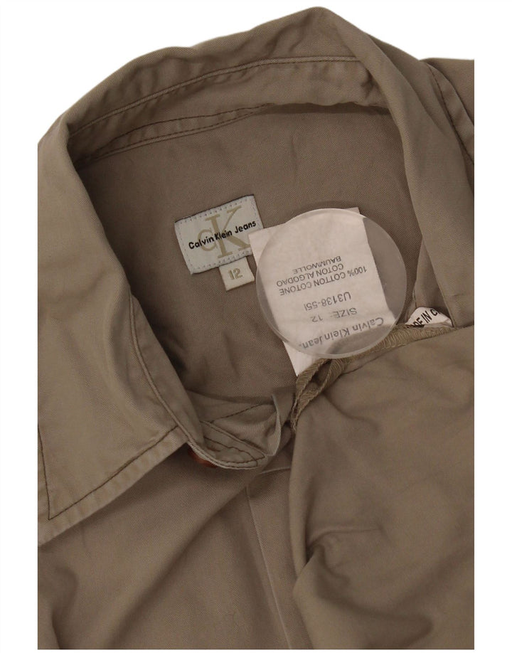 Camicia da donna Calvin Klein Jeans US 12 Large in cotone grigio