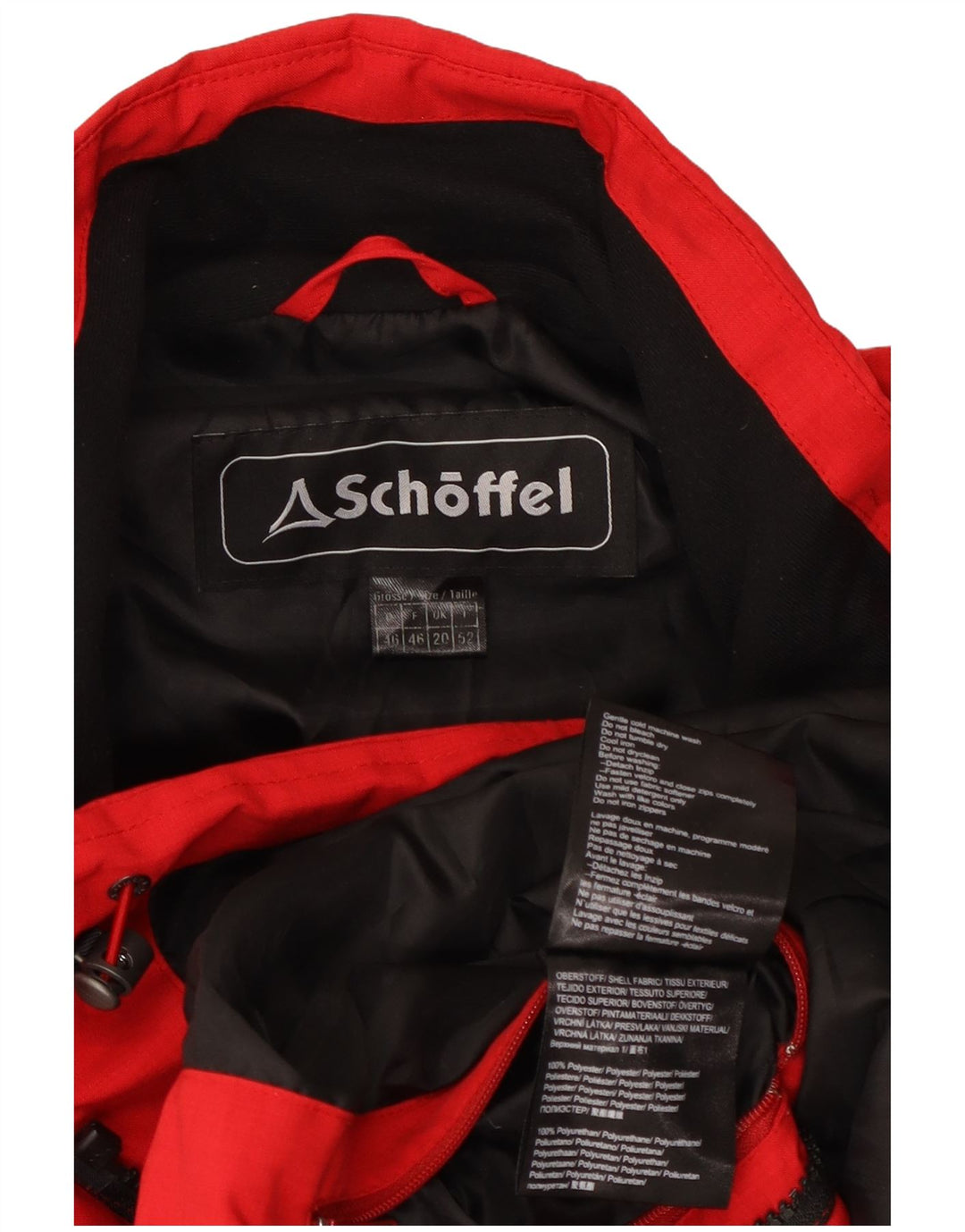 Giacca antipioggia da donna Schoffel UK 20 2XL Poliestere rosso