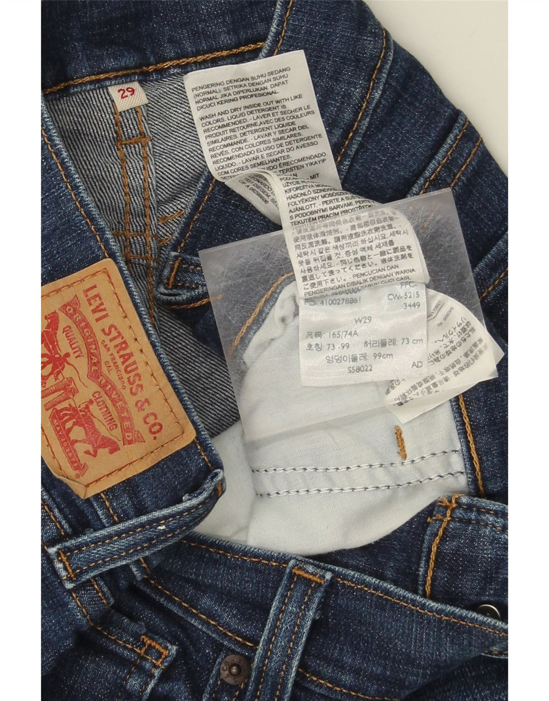LEVI'S Womens Capri Jeans W29 L21 Navy Blue Cotton Vintage Levi's and Second-Hand Levi's from Messina Hembry 
