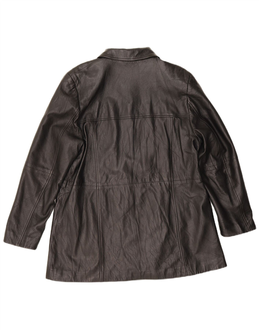 Giacca in pelle da donna Marks & Spencer UK 16 grande in pelle nera