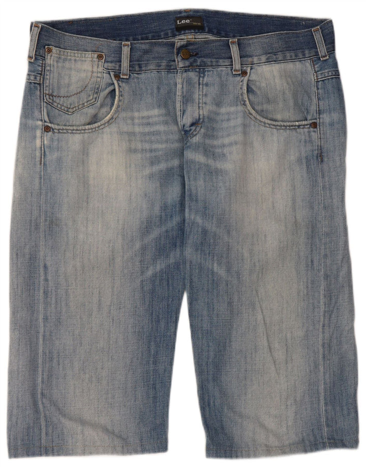 Pantaloncini di jeans Bermuda da uomo Lee W34 grande cotone blu