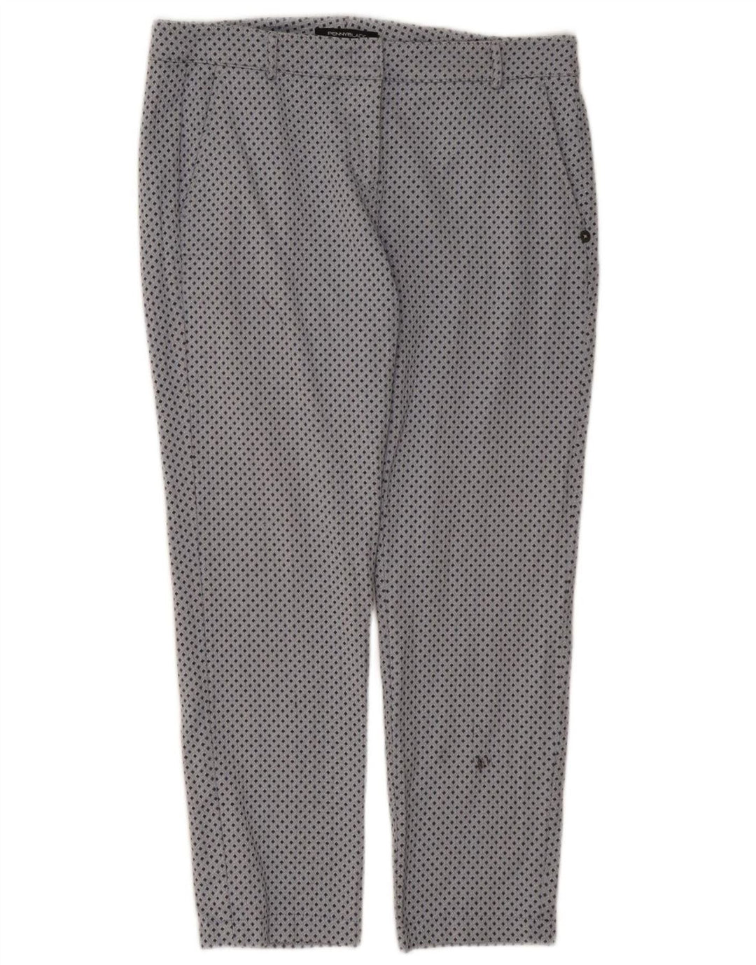 PENNY BLACK Womens Slim Cropped Trousers W32 L26 Grey Geometric