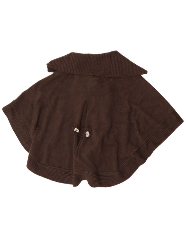 Cotton Traders Maglione cardigan poncho da donna UK 26/28 5XL Acrilico marrone