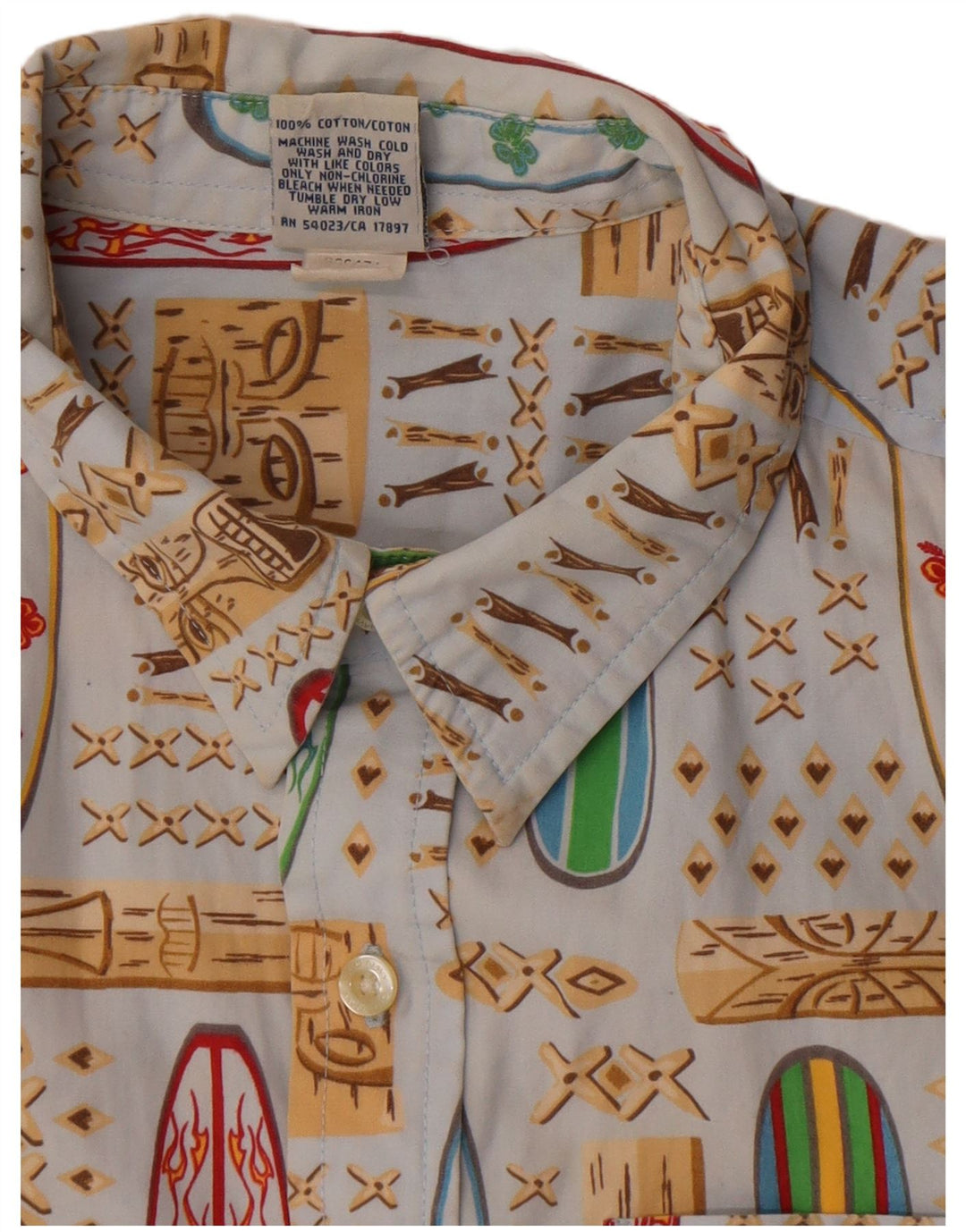 Camicia da ragazzo con motivo astratto Old Navy 14-15 anni XL blu hawaiano