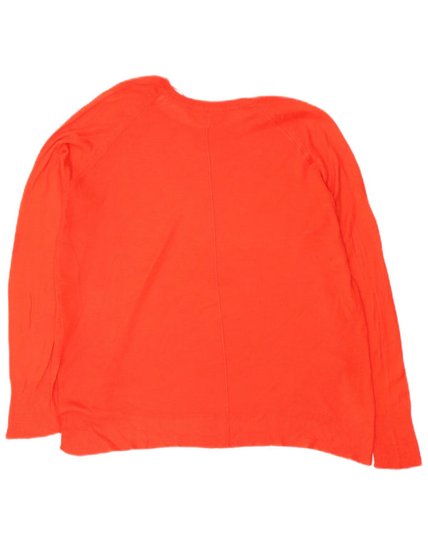 Maglione maglione oversize con scollo a barca da donna Zara UK 14 Viscosa arancione medio