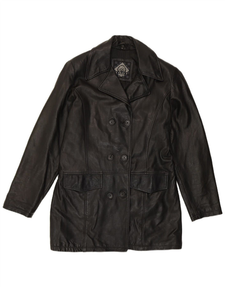 ENJOY Giacca in pelle da donna UK 18 XL Nera