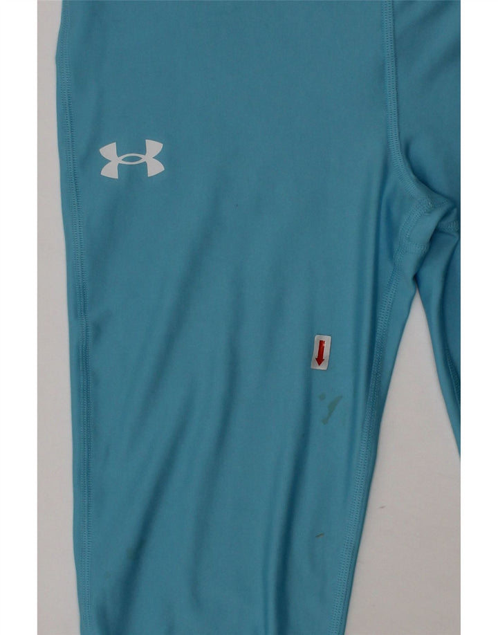 UNDER ARMOUR Girls Graphic Leggings 11-12 Years Large Blue Polyester Vintage Under Armour and Second-Hand Under Armour from Messina Hembry 