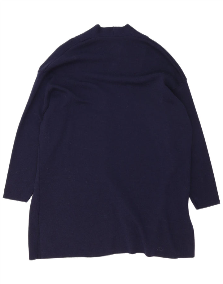 Maglione cardigan lungo da donna Marks & Spencer UK 12 medio blu navy