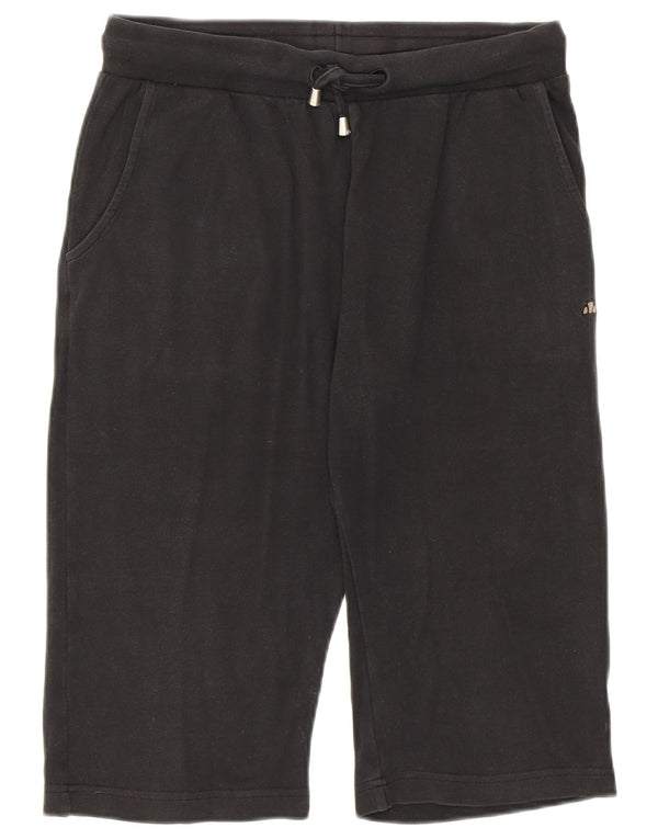Pantaloncini sportivi Bermuda da donna Ellesse UK 10 piccoli cotone nero