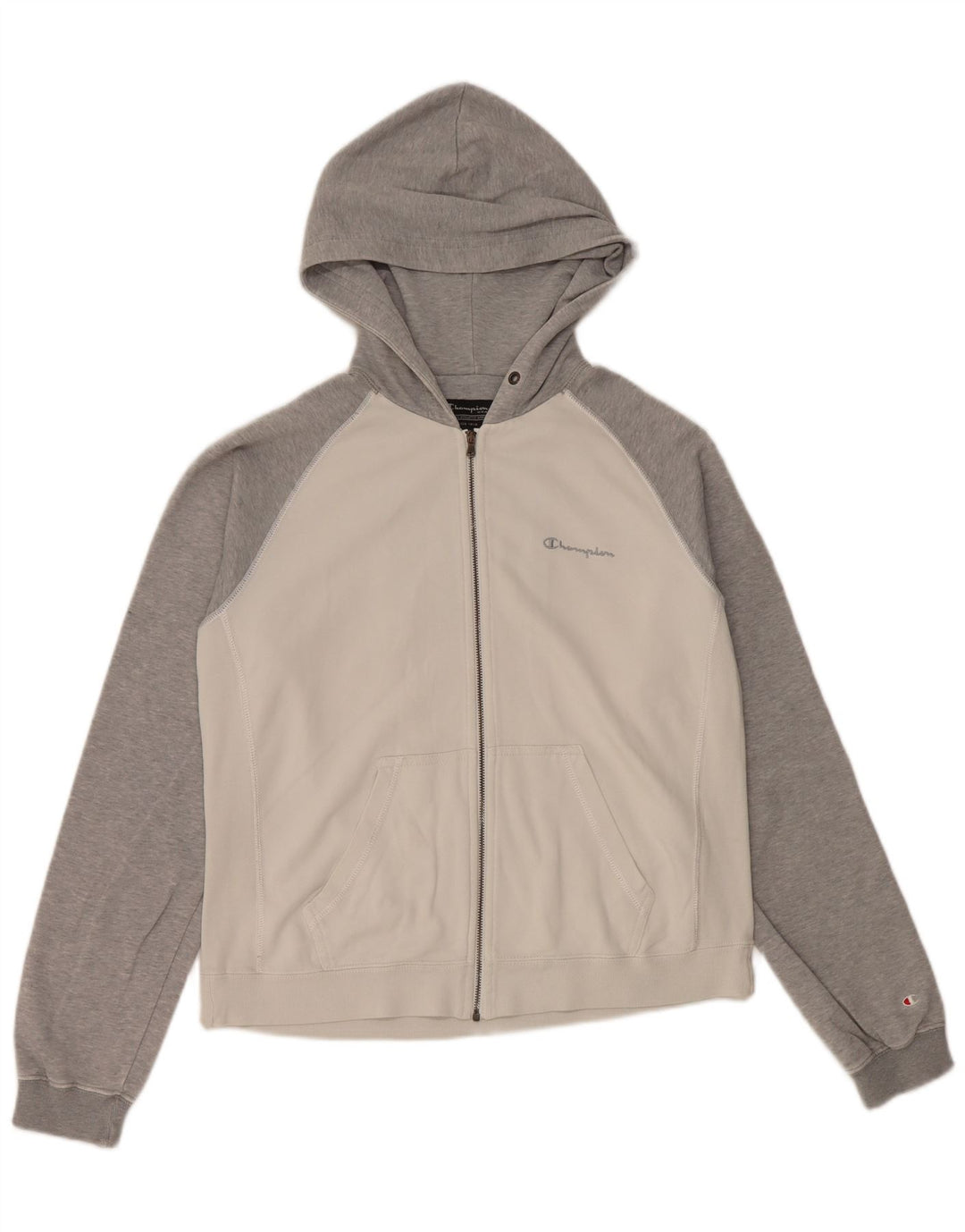 Maglione con cappuccio e zip da donna CHAMPION UK 14 Cotone color block bianco medio