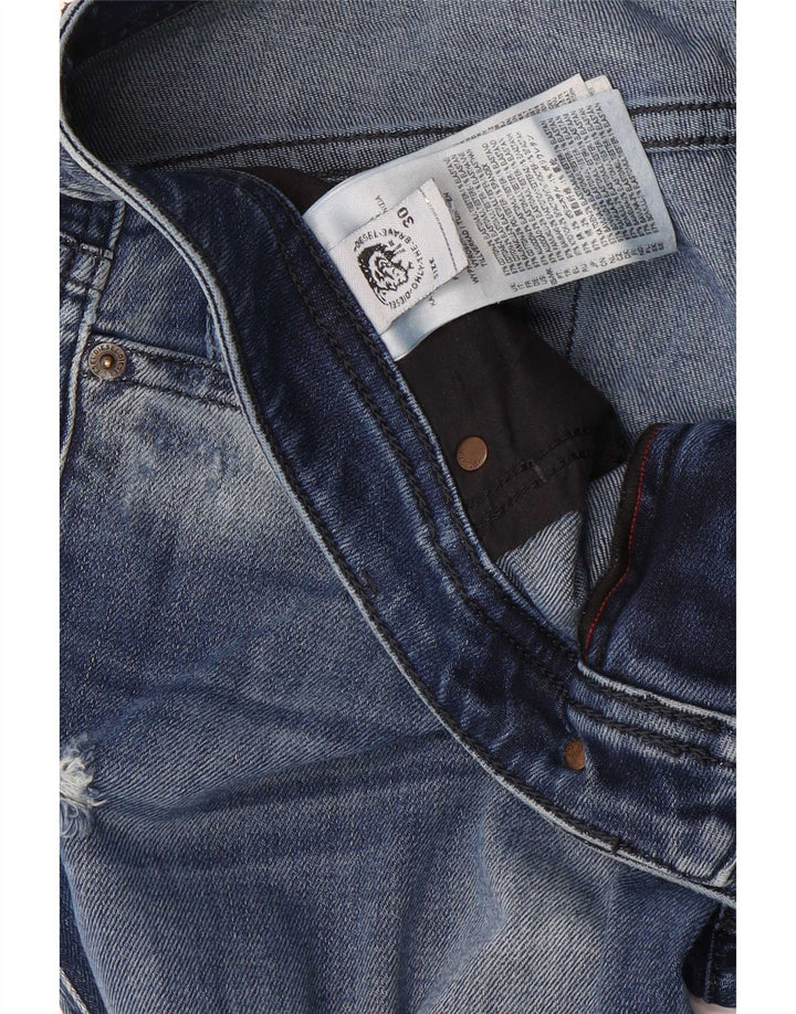 Diesel Jeans slim invecchiati da uomo W30 L32 in cotone blu