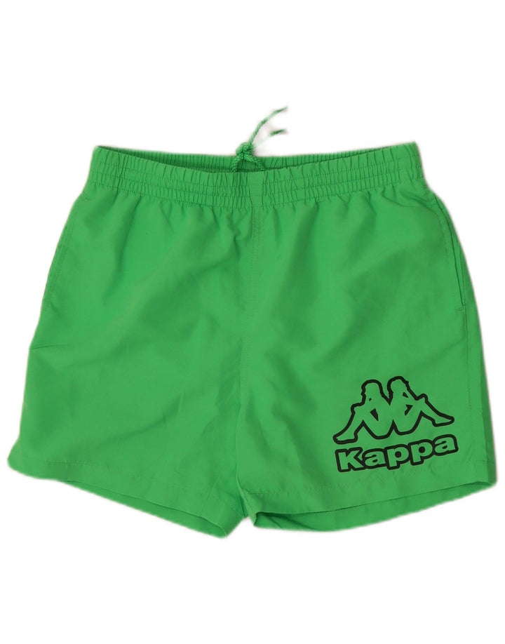 Pantaloncini da bagno grafici da uomo Kappa in poliestere verde medio