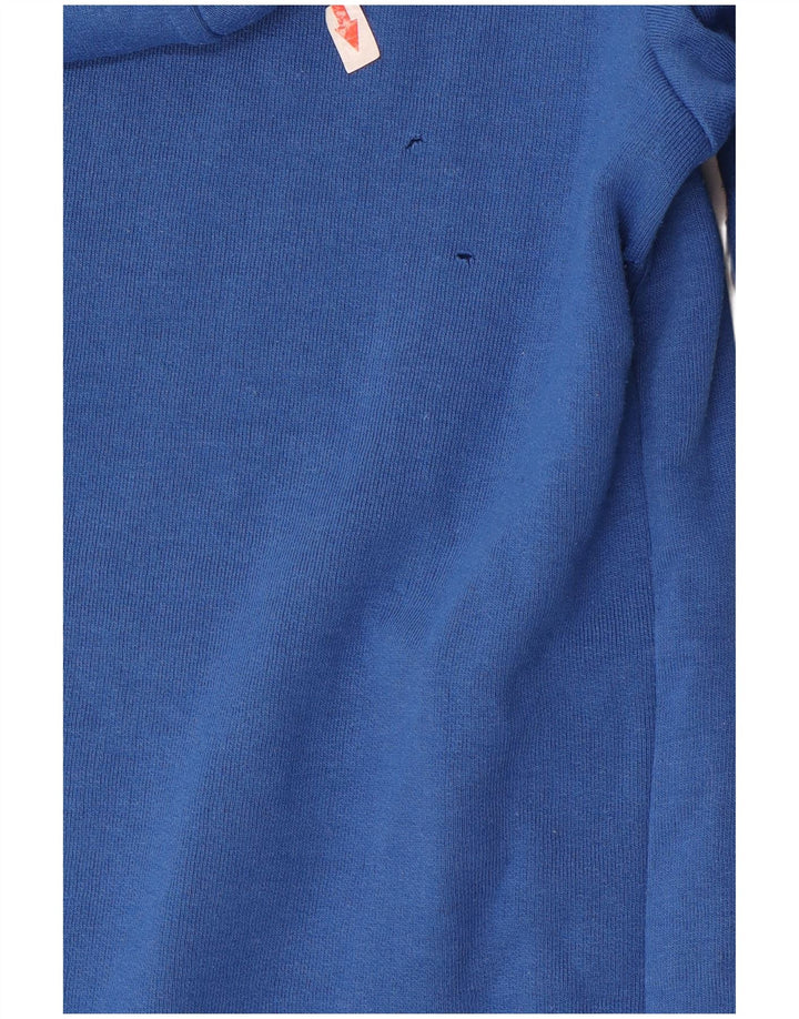 Felpa con cappuccio con zip grafica Kappa Italia da uomo grande in poliestere blu