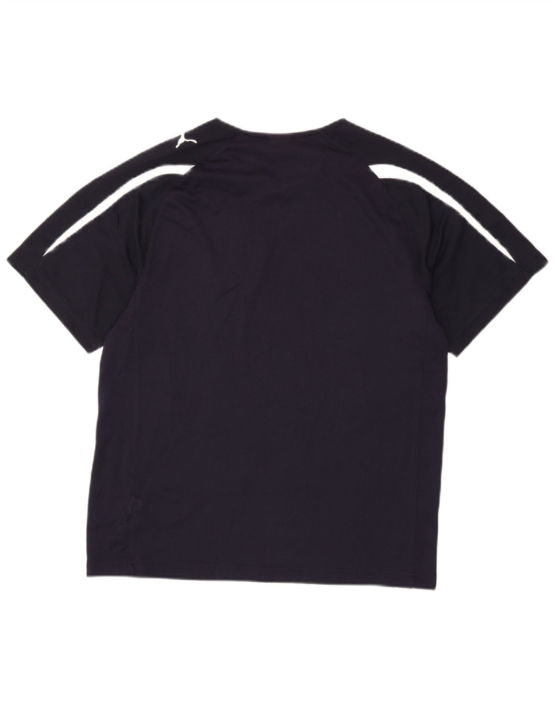 T-shirt grafica da uomo PUMA Top medio in poliestere color block blu navy