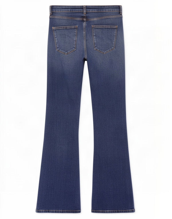 Jeans svasati a vita alta da donna Zara EU 40 medio W30 L33 cotone blu