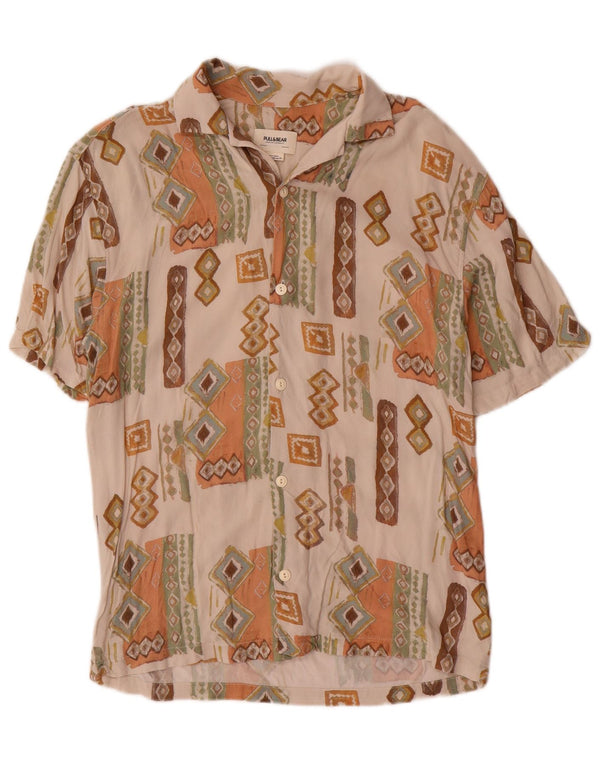 Maglia a maniche corte da uomo Pull & Bear XS Beige geometrica