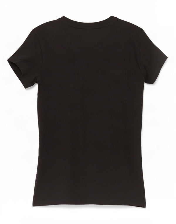 T-shirt da donna Guess UK 4 XS nera in cotone