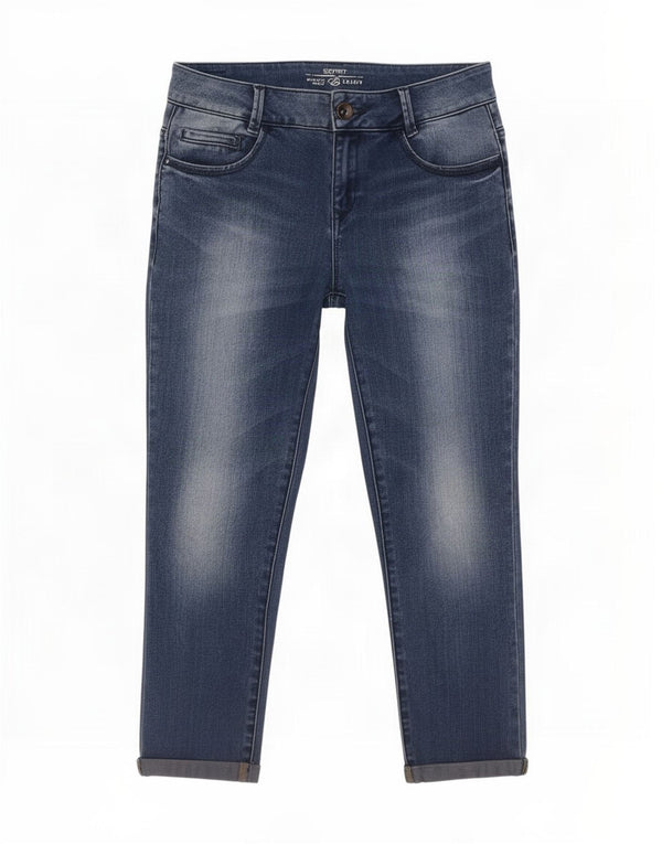 Jeans skinny Capri da donna a vita media Esprit W30 L22 cotone blu
