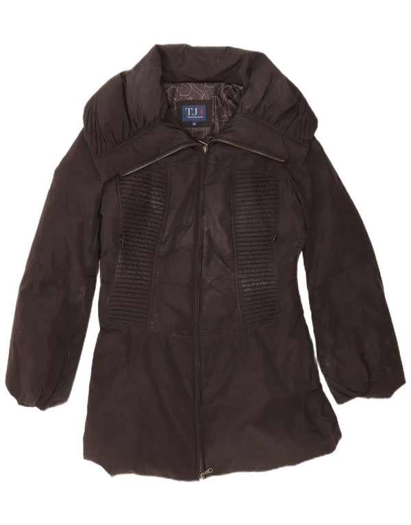 Piumino Donna Trussardi Jeans IT 40 Small Nero Poliestere