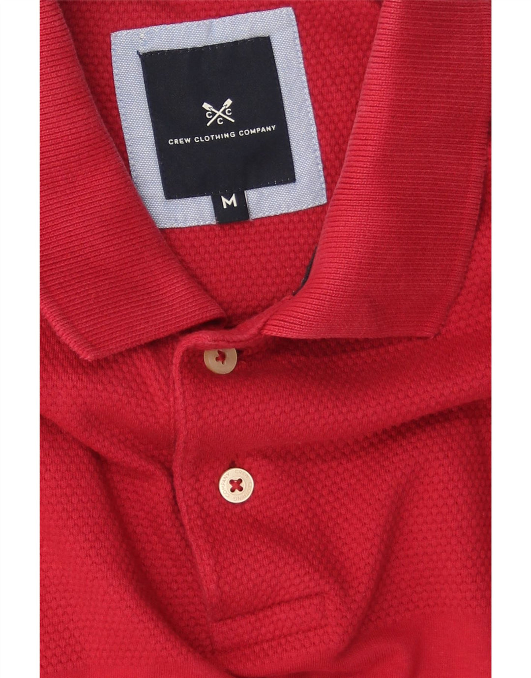 Crew Clothing Mens Polo Shirt Medium Red Cotton