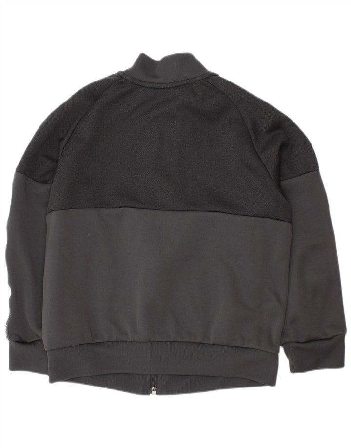 Giacca da ginnastica grafica ADIDAS per ragazzi 6-7 anni in poliestere grigio