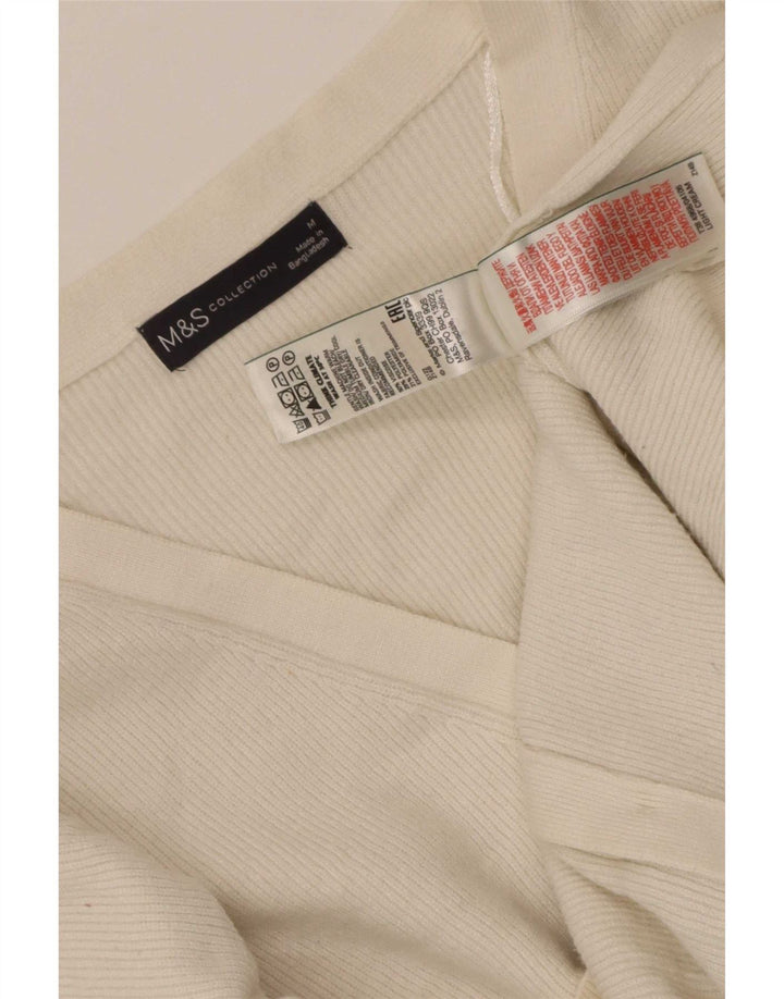Maglione cardigan da donna Marks & Spencer UK 14 Viscosa beige medio