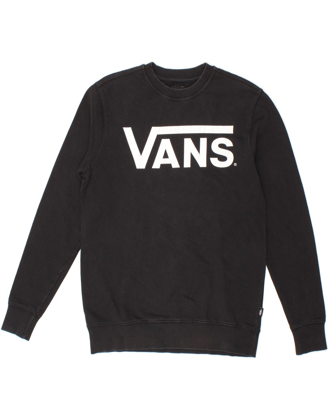 VANS Mens Graphic Sweatshirt Jumper XS Black Cotton Vintage Vans and Second-Hand Vans from Messina Hembry 