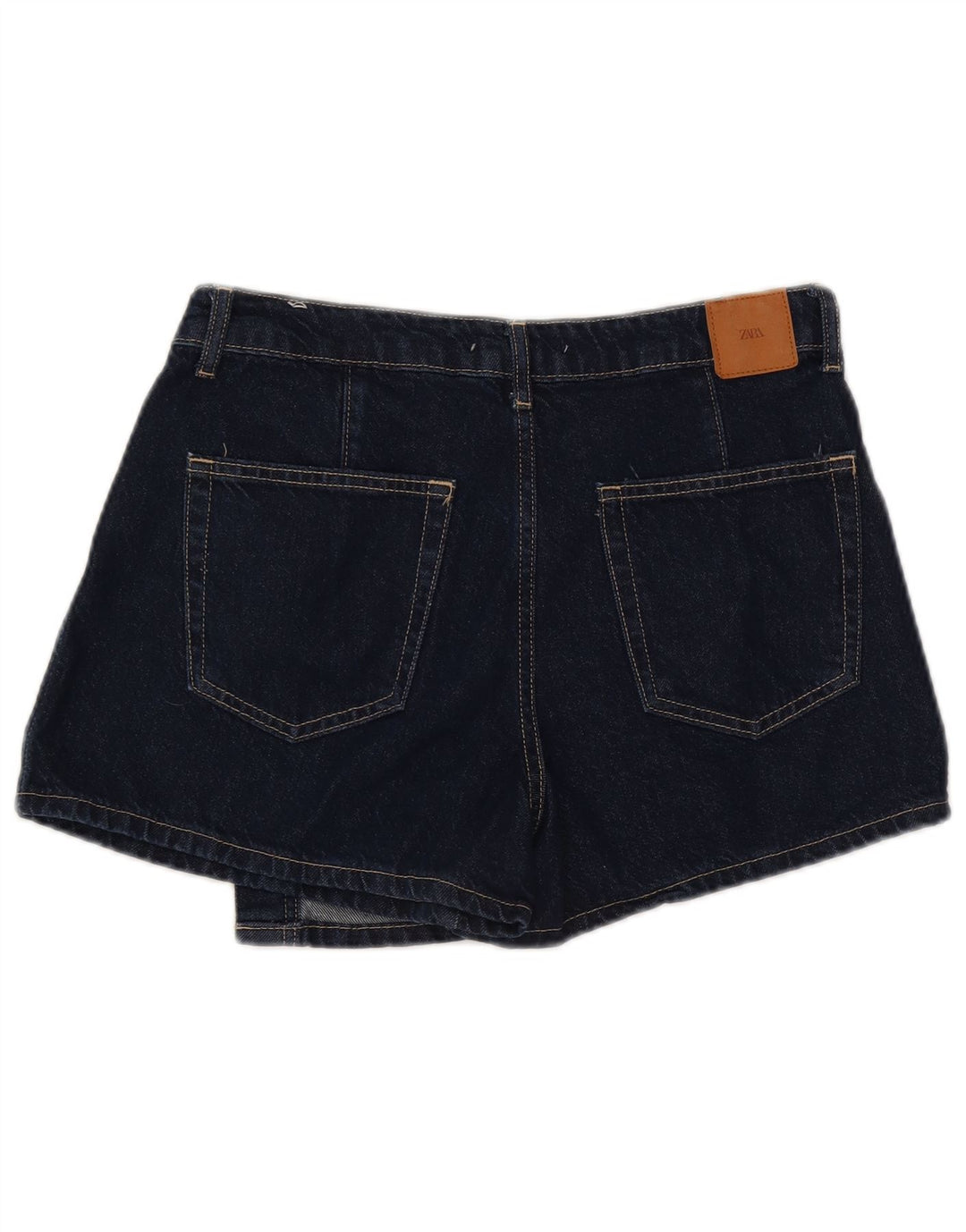 Pantaloncini di jeans da donna Zara medi W28 cotone blu navy