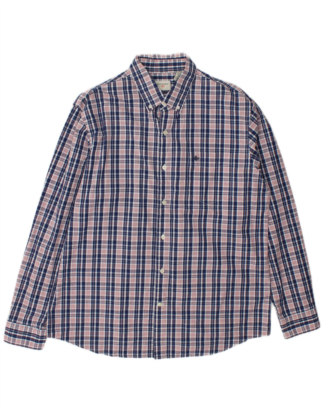 Camicia da uomo Dockers in cotone a quadri grandi blu