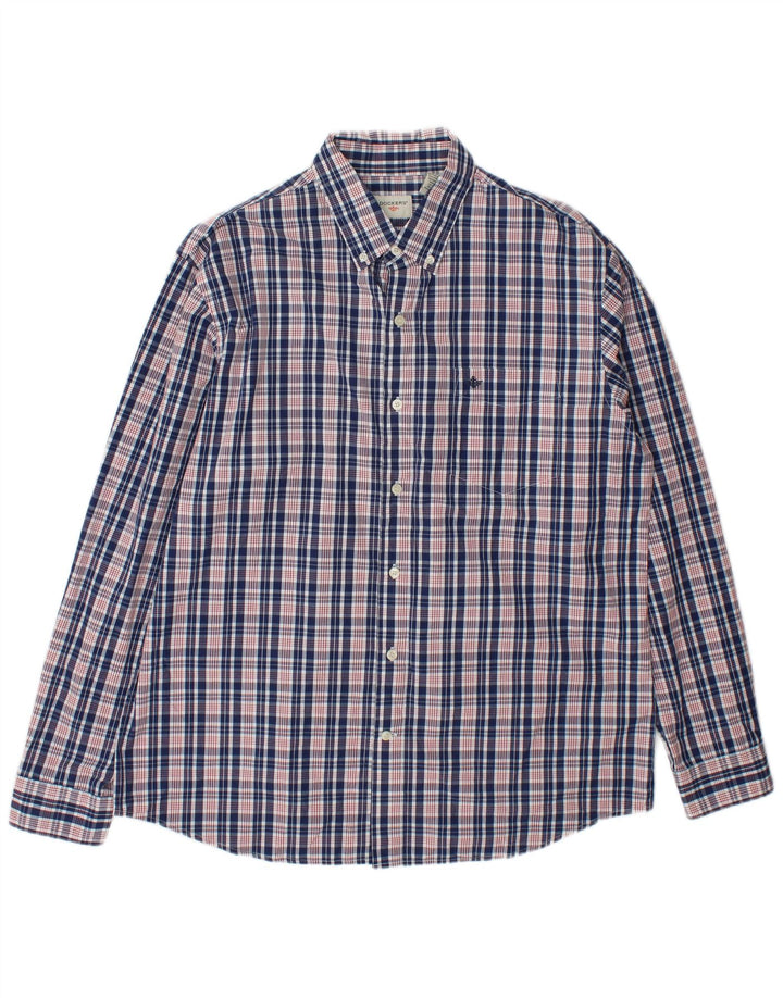 Camicia da uomo Dockers in cotone a quadri grandi blu