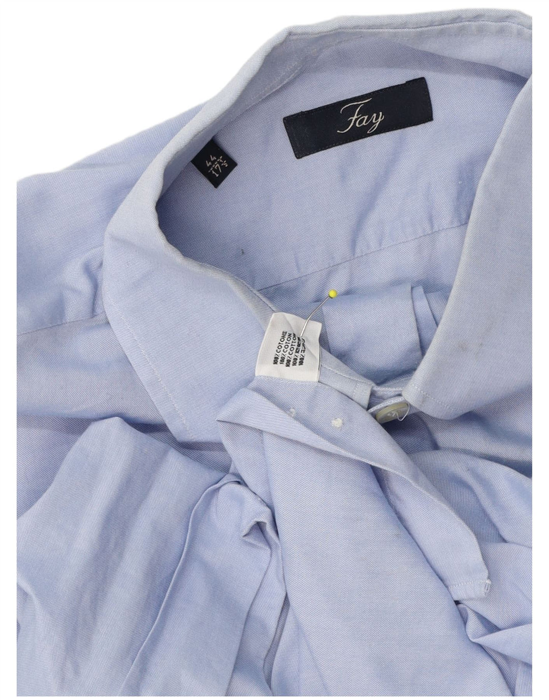 Camicia da uomo Fay taglia 44 17 1/2 XL cotone blu