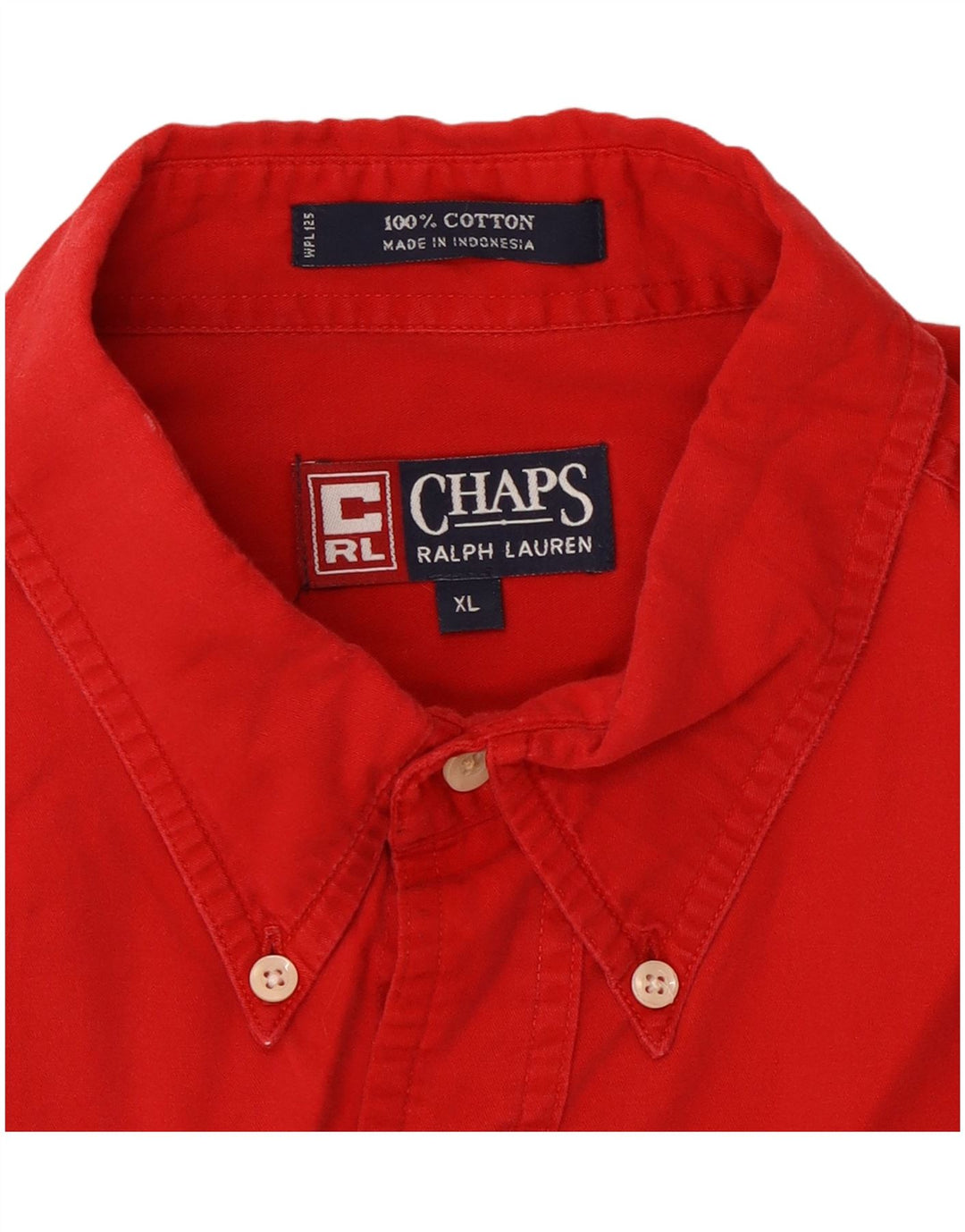 Camicia da uomo Chaps Ralph Lauren XL in cotone rosso