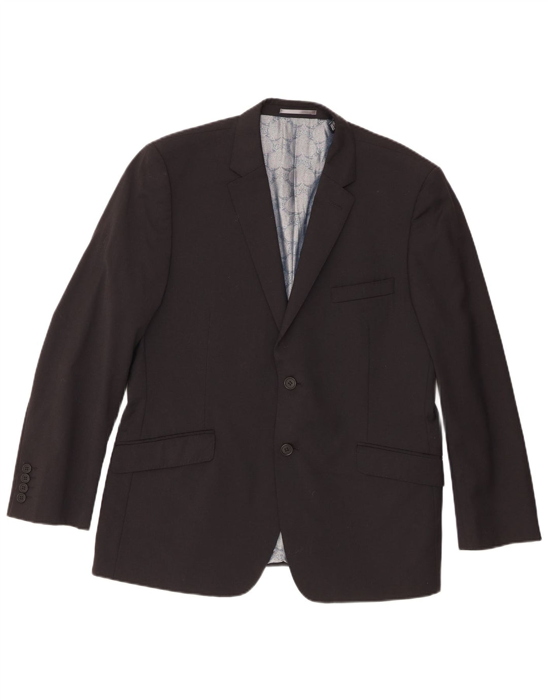 Giacca blazer da uomo a 2 bottoni Ted Baker UK 42 XL lana nera