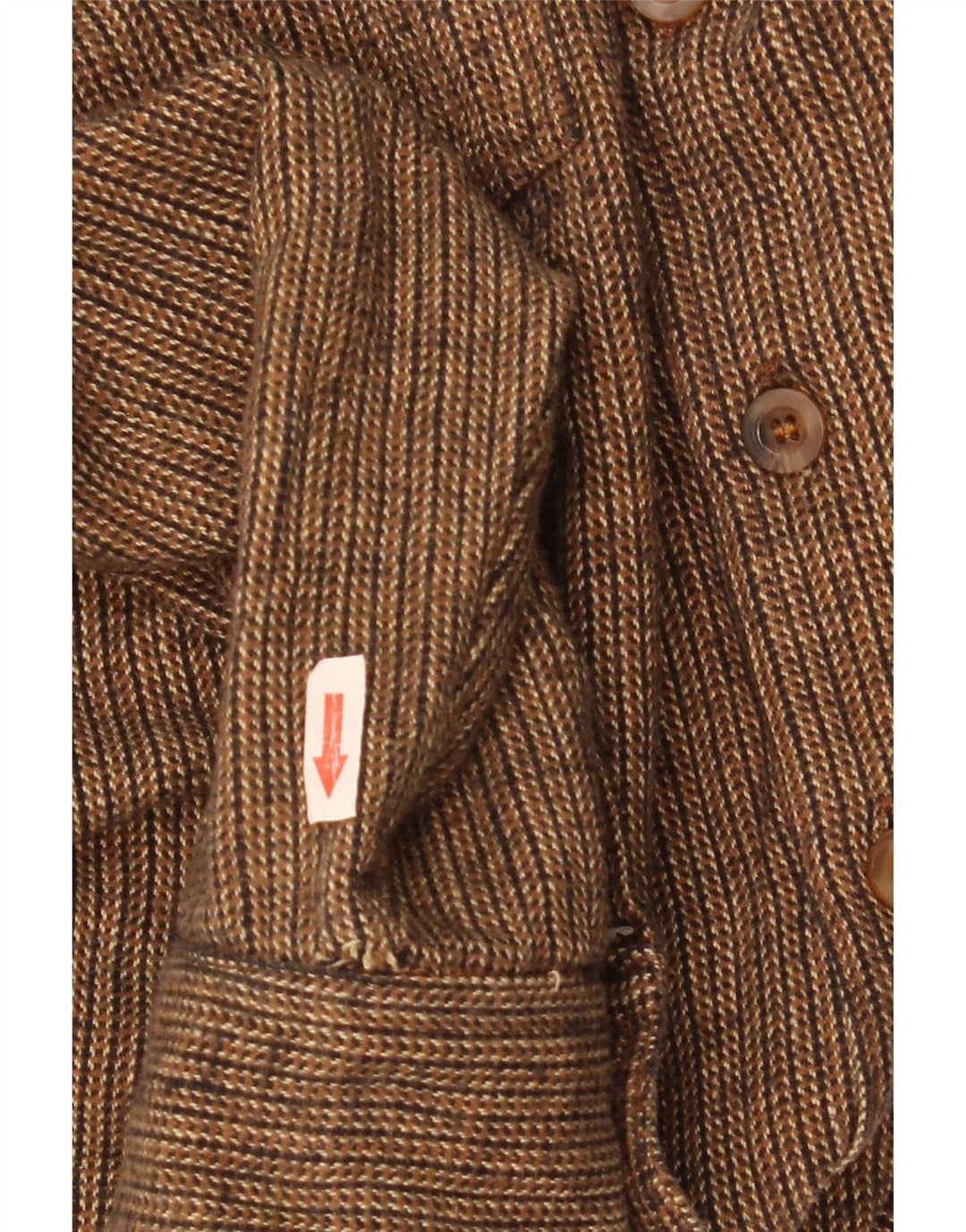 Camicia da uomo in flanella Chaser taglia 16 grande cotone a righe marroni