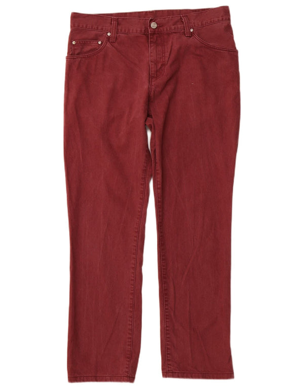 Pantaloni casual dritti da uomo Carhartt Ziggy Pant W32 L27 cotone bordeaux