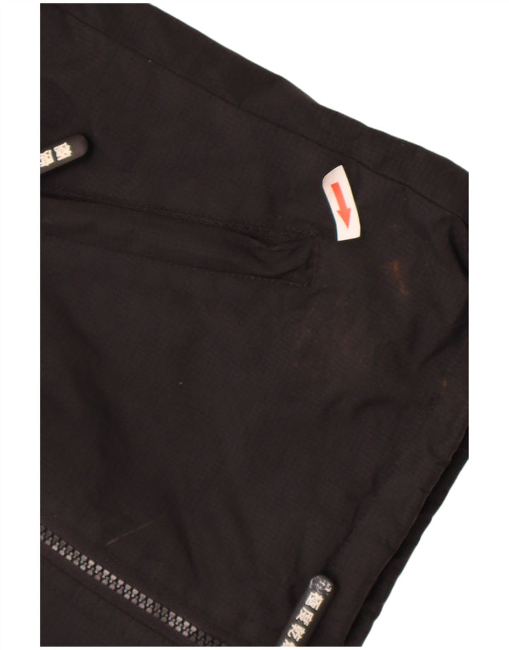 Giacca antipioggia da donna con cappuccio Superdry UK 12 nylon nero medio