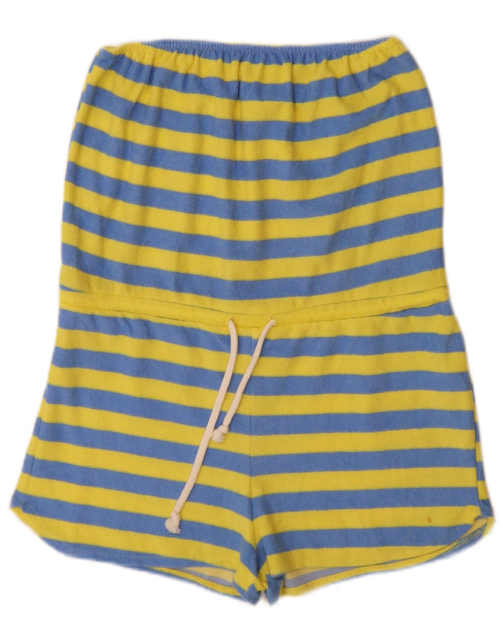 Tutina corta senza spalline da donna Zara UK 12 Cotone a righe blu medio