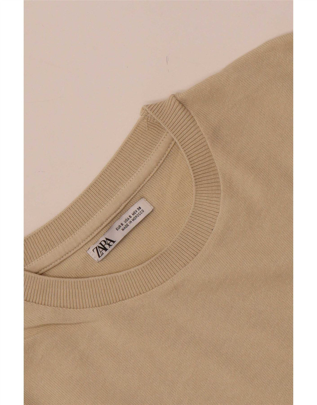 T-shirt Zara da uomo Top Small Beige
