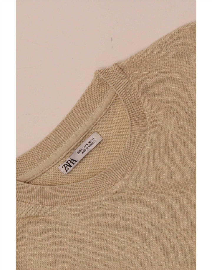 T-shirt Zara da uomo Top Small Beige